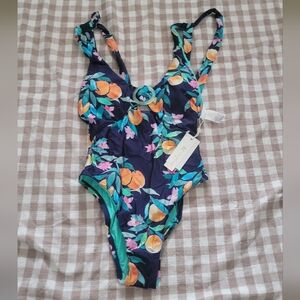 Vibrant Blue and Orange One Piece